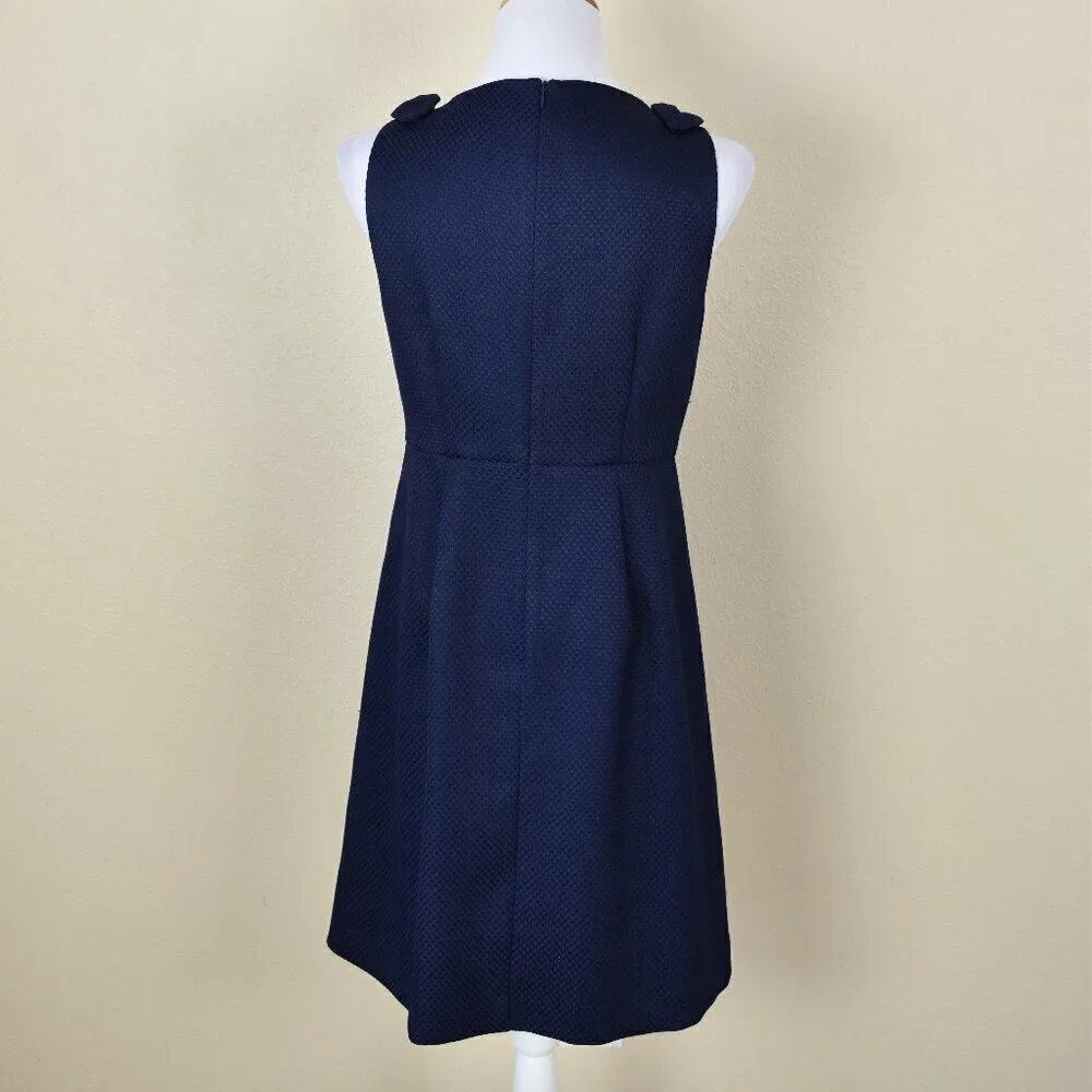 Trina Turk Sleeveless Observer Dress Navy Blue 8 - Picture 4 of 9